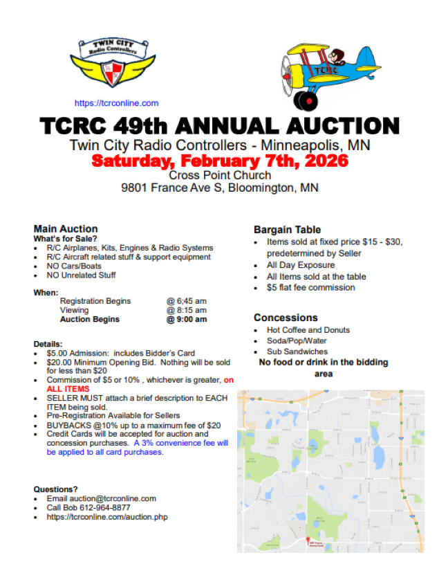 2026 TCRC's 49th Annual Auction